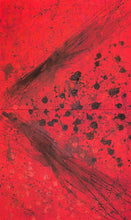 Load image into Gallery viewer, J. Steven Manolis (b. 1948 - ) REDWORLD Masculine, 2016, Acrylic and Latex Enamel on Canvas, 120 x 72 inches, Red Abstract Art, Large Abstract Wall Art for sale at Manolis Projects Art Gallery, Miami, Fl