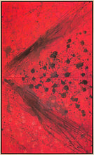 Load image into Gallery viewer, Red abstract painting, Large Framed Wall Art