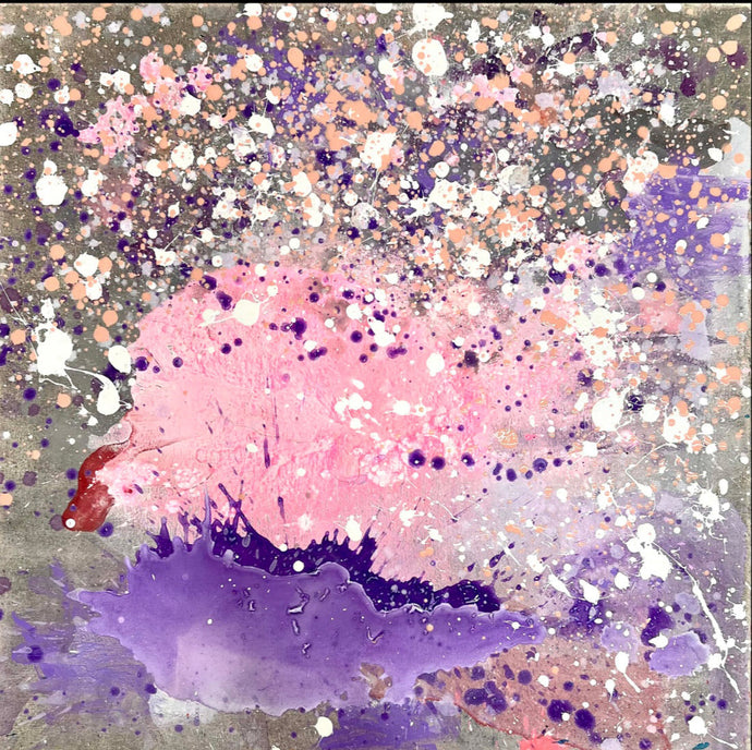 J. Steven Manolis, In Praise of Color (Presenting Miami #2), 2025, 30 x 30 inches, Vitreous acrylic on canvas
