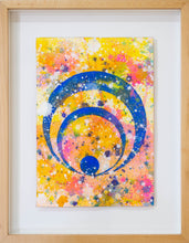 Load image into Gallery viewer, J. Steven Manolis, Concentric 2014.04, Framed, watercolor painting on paper, 10.25 x 7 inches, geometric abstraction, Framed Abstract expressionism art for sale at Manolis Projects Art Gallery, Miami, Fl
