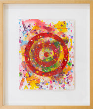 Load image into Gallery viewer, J. Steven Manolis, Concentric, 2014.01, Framed, watercolor painting on paper, 14 x 11 inches, geometric abstraction, framed Abstract expressionism art for sale at Manolis Projects Art Gallery, Miami, Fl
