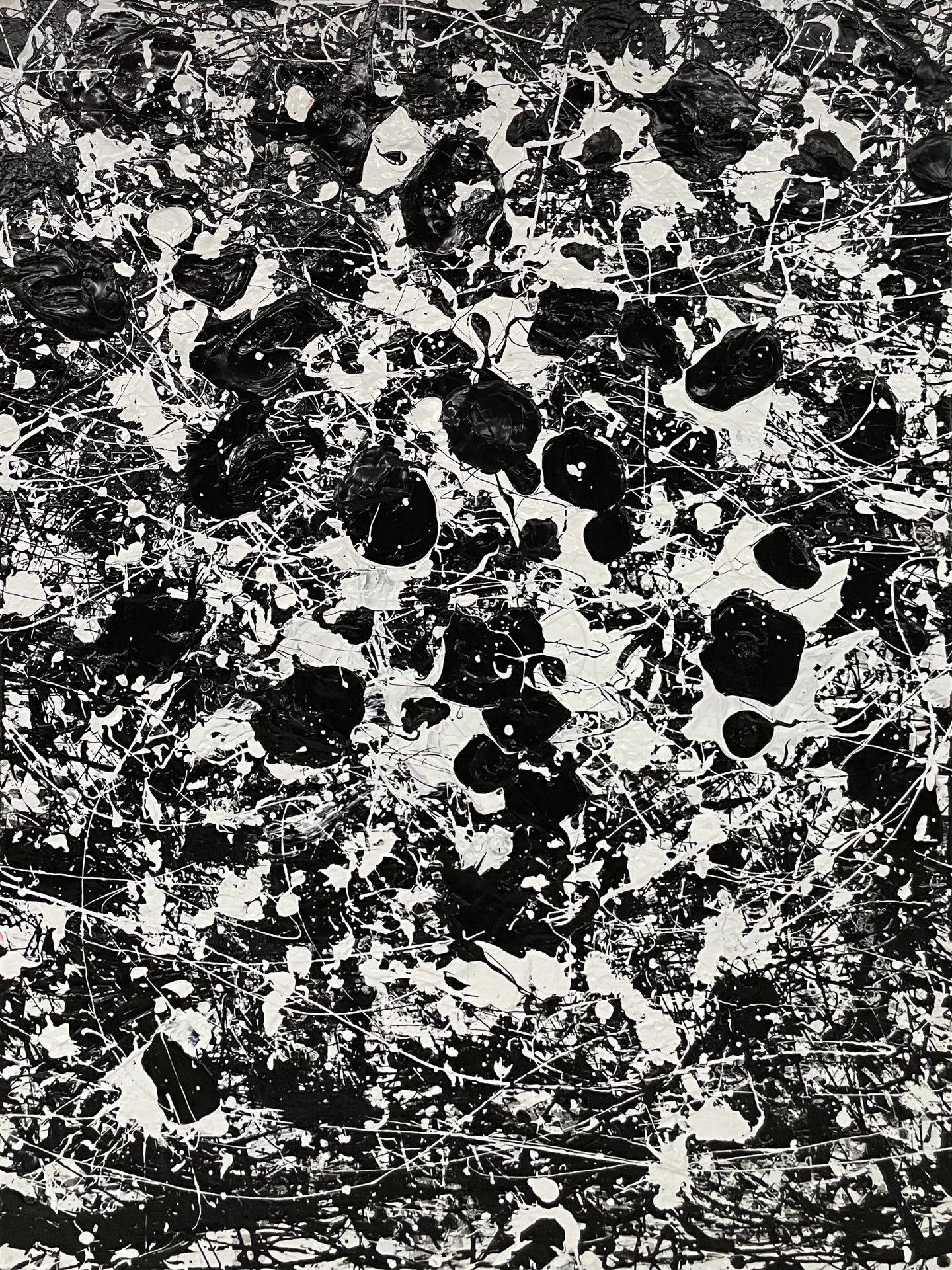 J. Steven Manolis, Black & White, 40.30.01, Large Black and White Wall Art, Abstract expressionism paintings for sale at Manolis Projects Art Gallery, Miami, Fl
