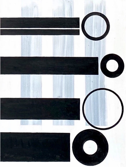 J. Steven Manolis,  Family Portrait, 2020, 48 x36 inches, Acrylic on canvas, Black and White Abstract painting, Abstract expressionism art for sale at Manolis Projects Art Gallery, Miami, Fl