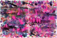 Load image into Gallery viewer, J. Steven Manolis, Flamingo 2014.01 (diptych), watercolor painting on paper, 24 x 36 inches (24x18 each), J. Steven Manolis, Flamingo (sun-filled), Acrylic painting on canvas, 30 x 30 inches, Flamingo Art, Abstract expressionism art for sale at Manolis Projects Art Gallery, Miami, Fl
