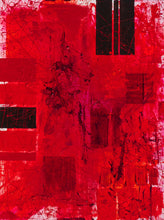 Load image into Gallery viewer, J. Steven Manolis, REDWORLD, 2019.02, acrylic and latex enamel on canvas, 48 x 36 inches, Red and Black Abstract, Abstract expressionism art for sale at Manolis Projects Art Gallery, Miami, Fl

