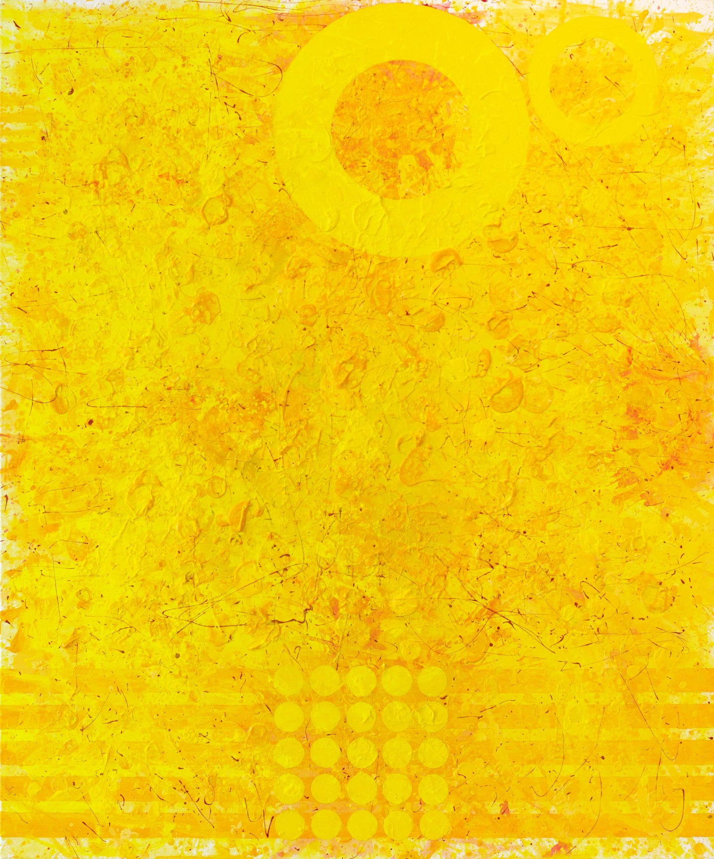 Sunshine art, Yellow Abstract Art for Sale at Manolis Projects Art Gallery, Miami Fl