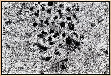 Load image into Gallery viewer, J. Steven Manolis, Black and White MLMJ, 2016, Acrylic on canvas, 48 x 72 inches, Large Black and White Wall Art, Large Framed Wall Art in a guggenheim natural wood floating frame

