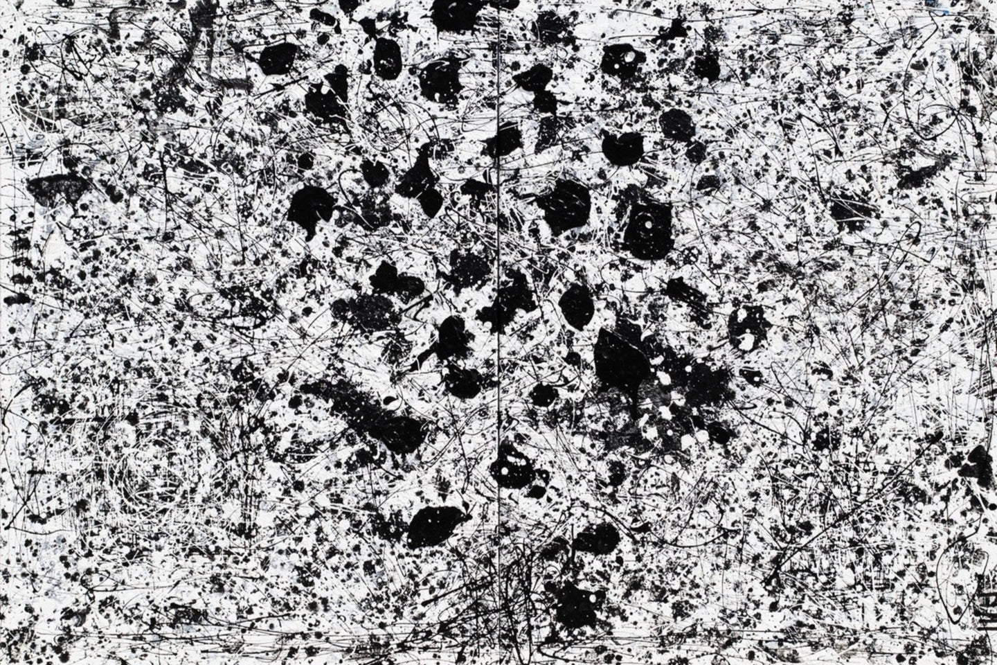 J. Steven Manolis, Black and White MLMJ, 2016, Acrylic on canvas, 48 x 72 inches, Large Black and White Wall Art, Abstract expressionism art for sale at Manolis Projects Art Gallery, Miami, Fl