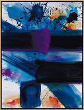 Load image into Gallery viewer, j. Steven Manolis, Palm Beach Light (Sunset + 30 minutes) 2 Framed, 2019, Acrylic painting on canvas, 48 x 36 inches, Gestural Abstraction, Framed Abstract art for sale at Manolis Projects Art Gallery, Miami, Fl
