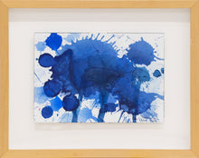 Load image into Gallery viewer, J. Steven Manolis, Splash (Key West), 07.10.08, Framed, Watercolor painting on Arches paper, 2016, 7 x 10 inches, Blue Abstract Art, Framed Abstract Art for sale at Manolis Projects Art Gallery, Miami, Fl
