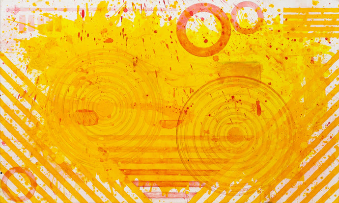J.Steven Manolis, Sunshine (36.60.05), #5 sunshine series, 2020, acrylic and Latex Enamel on canvas, 36 x 60 inches, Sunshine art, Large Abstract Wall Art for Sale at Manolis Projects Art Gallery, Miami Fl