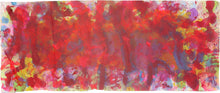 Load image into Gallery viewer, J. Steven Manolis, REDWORLD-Extravaganza, 2015, Acrylic and watercolor on paper, 9.5 x 23.5 inches(with-frame), Red Abstract Art, framed wall art for sale at Manolis Projects Art Gallery, Miami, Fl
