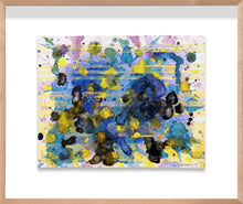 Load image into Gallery viewer, j. Steven Manolis, Water Rhapsody: Sun &amp; Water (RJ&#39;s Southampton Beach), 2008, watercolor painting on paper, 11 x 14 inches(framed), Abstract Water Art, Framed Abstract art for sale at Manolis Projects Art Gallery, Miami, Fl
