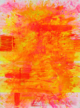 Load image into Gallery viewer, j. Steven Manolis, Palm Beach Light (Sunrise), 2019, Acrylic painting on canvas, 40 x 30 inches, pink, yellow, orange, gestural Abstraction, Abstract Expressionism art for sale at Manolis Projects Art Gallery, Miami, Fl

