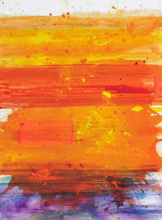 j. Steven Manolis, Palm Beach Light (Sunset), 2019, Acrylic on canvas, 48 x 36 inches, Tropical sunset painting, Abstract expressionism art for sale at Manolis Projects Art Gallery, Miami, Fl